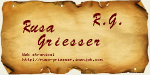 Rusa Griesser vizit kartica
